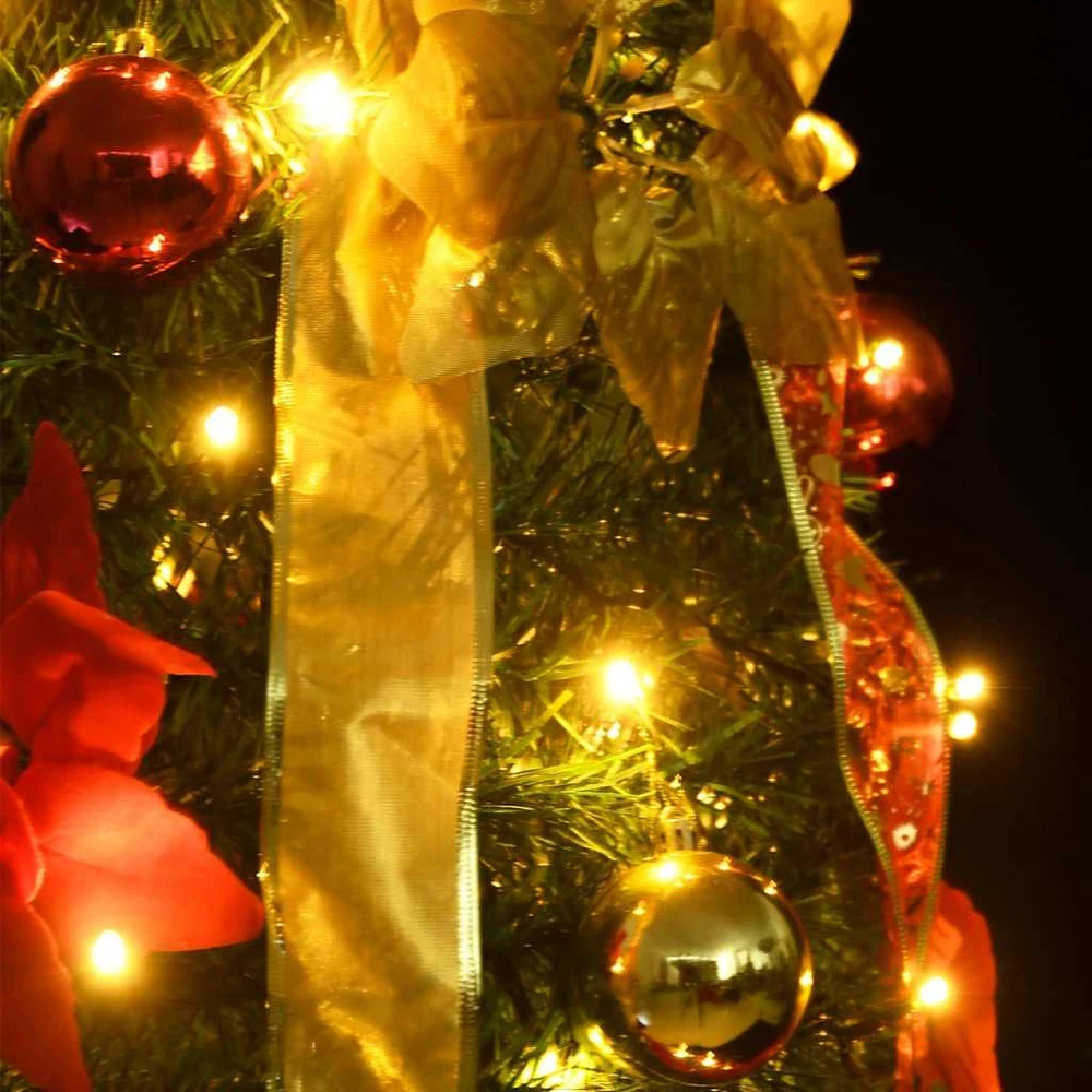 Išskleidžiama dirbtinė Kalėdų eglutė, žalia, 210cm, 200 LED