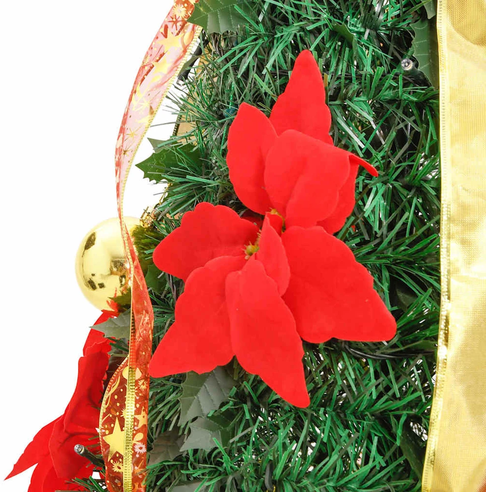 Išskleidžiama dirbtinė Kalėdų eglutė, žalia, 150cm, 100 LED