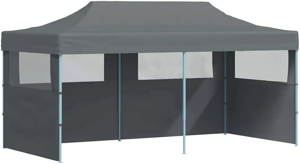 Išskleidžiama proginė palapinė, antracito spalva, 3x6m