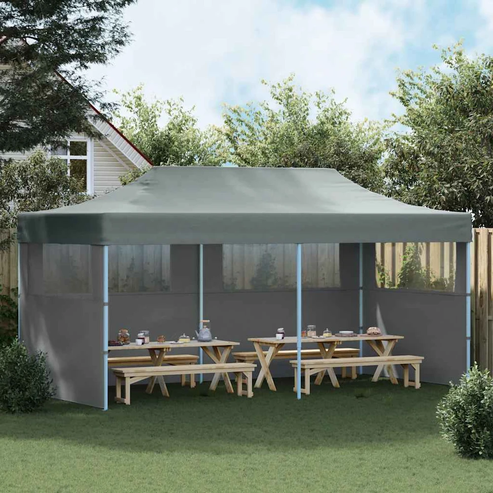 Išskleidžiama proginė palapinė, antracito spalva, 3x6m