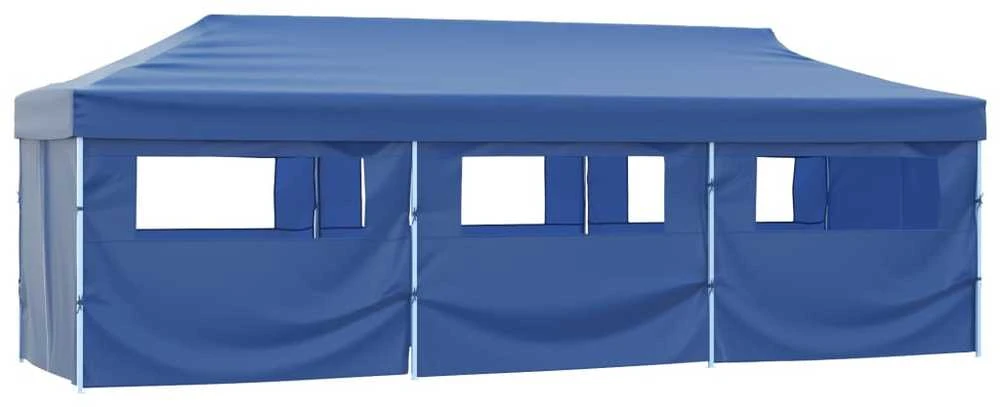 Išskleidžiama proginė palapinė, mėlynos spalvos, 3x9 m
