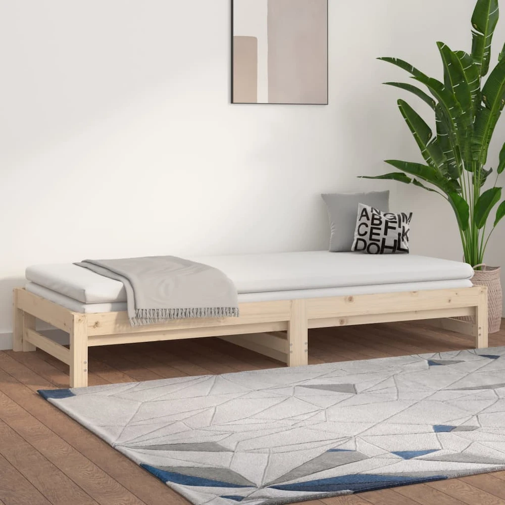 Ištraukiama lova, 2x(90x200)cm, pušies medienos masyvas
