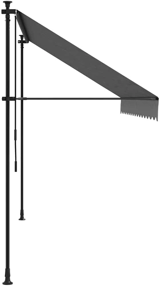Ištraukiama markizė, antracito, 350x150cm, audinys ir plienas