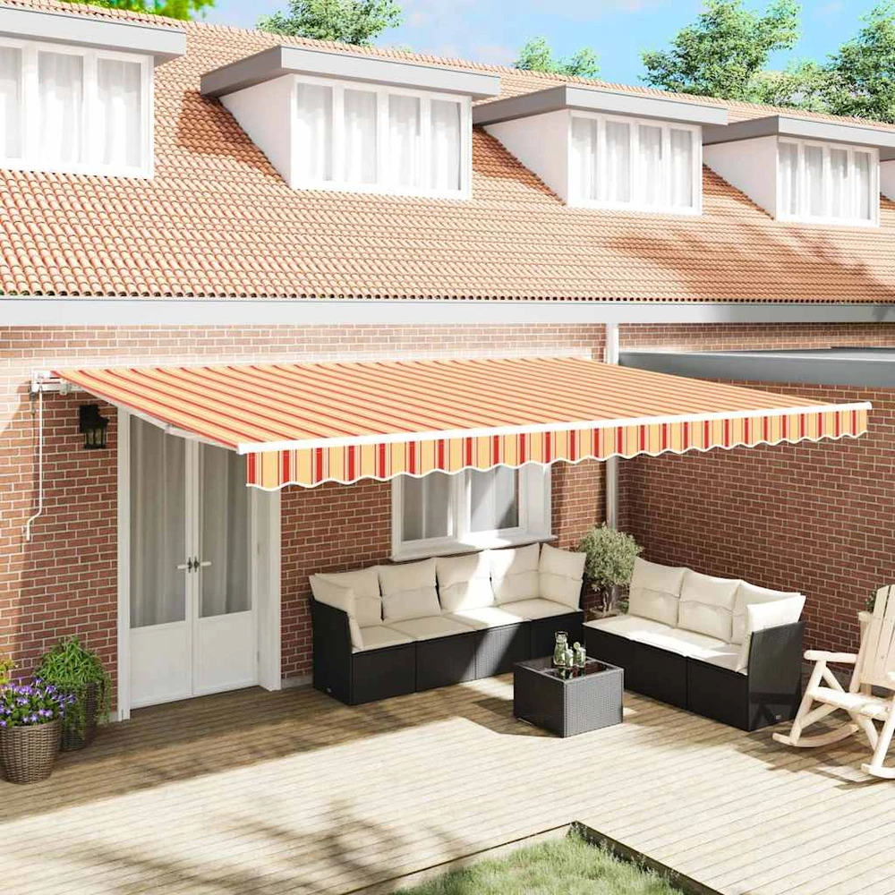 Ištraukiama markizė Geltona ir Oranžinė 500 × 300 cm