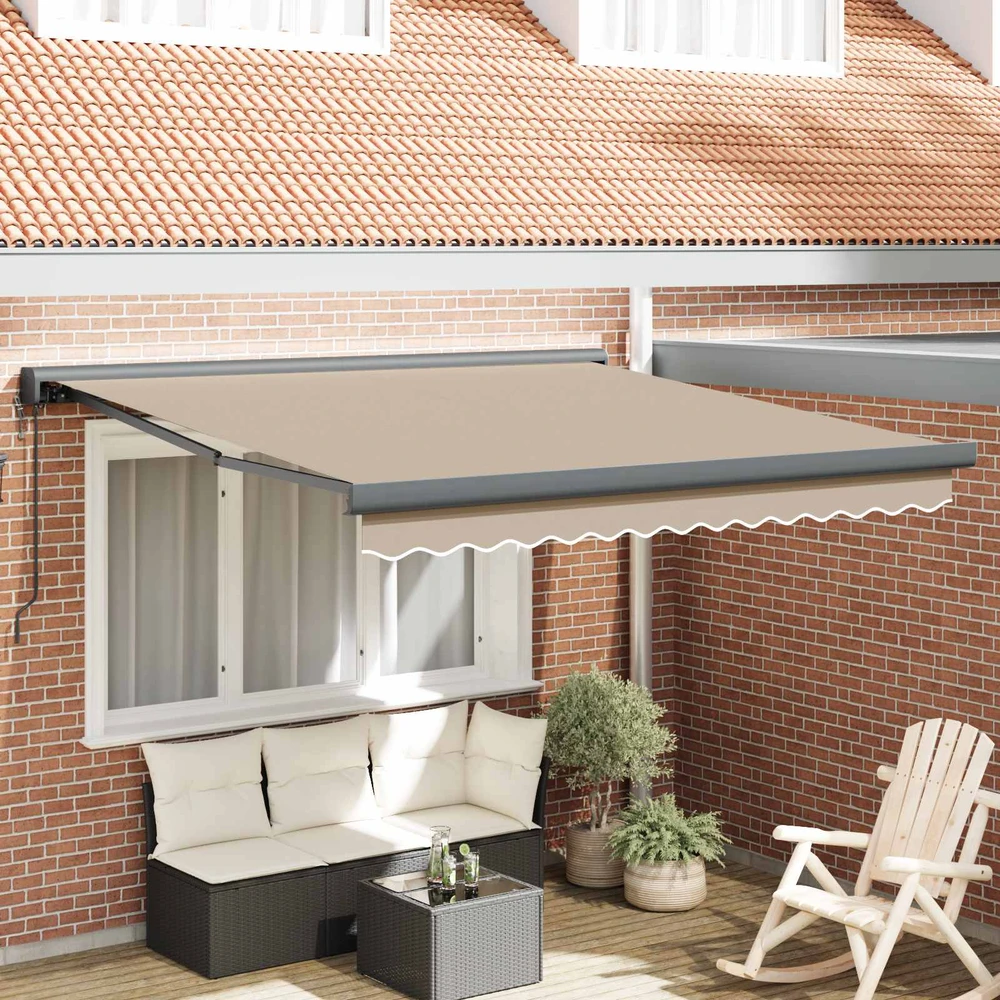 Ištraukiama markizė Smėlio 300 x 250 cm Audinys ir metalas