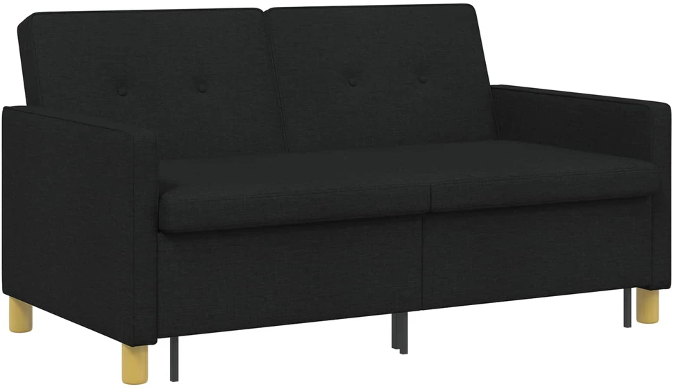 Ištraukiama sofa-lova Juoda Audinys