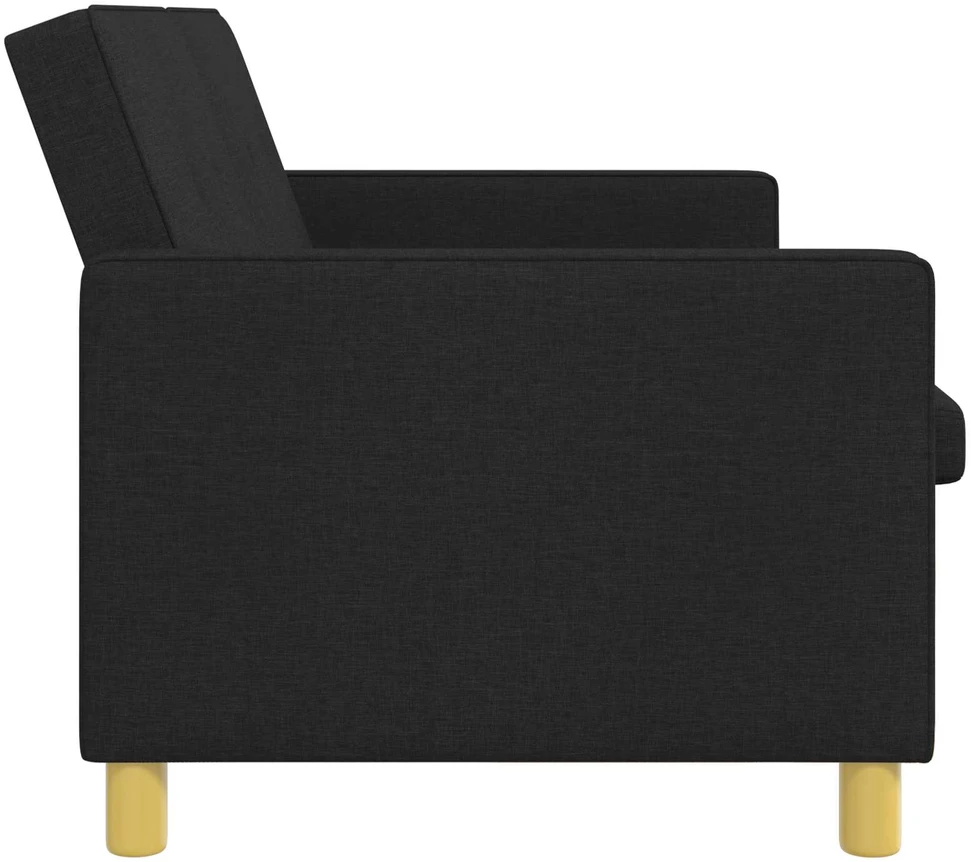 Ištraukiama sofa-lova Juoda Audinys