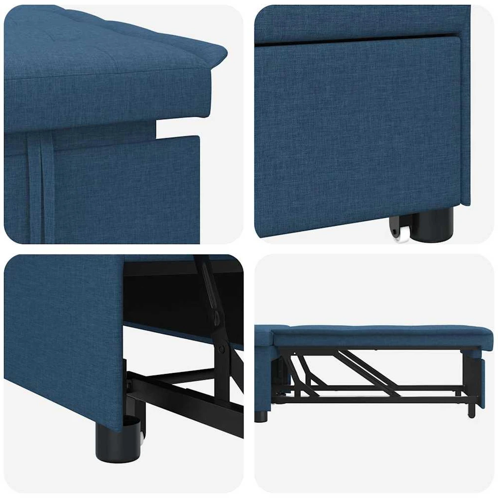 Ištraukiama sofa-lova Mėlyna 194 x 50 x 82 cm audinys