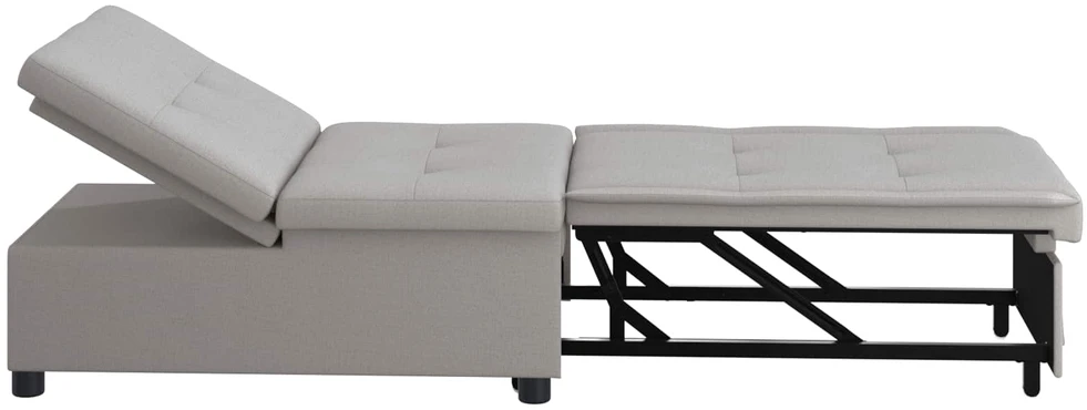 Ištraukiama sofa-lova Pilka 194 x 50 x 82 cm audinys