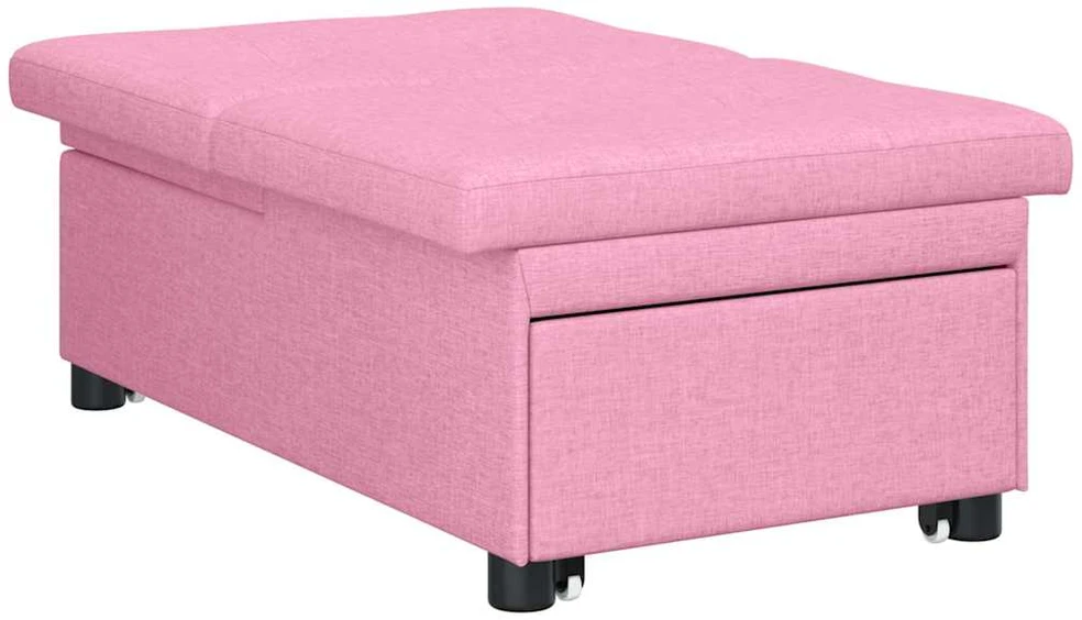 Ištraukiama sofa-lova Rožinė 194 x 50 x 82 cm audinys