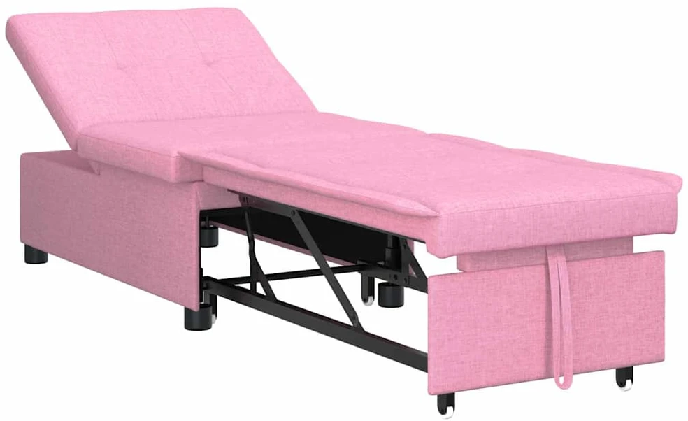 Ištraukiama sofa-lova Rožinė 194 x 50 x 82 cm audinys
