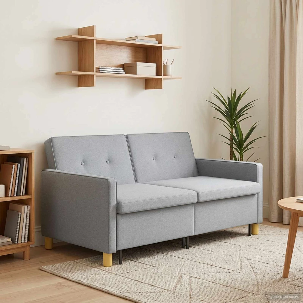 Ištraukiama sofa-lova Šviesiai pilka 154 x 94,5 x 80,5 cm
