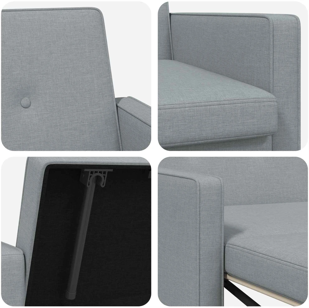 Ištraukiama sofa-lova Šviesiai pilka 154 x 94,5 x 80,5 cm
