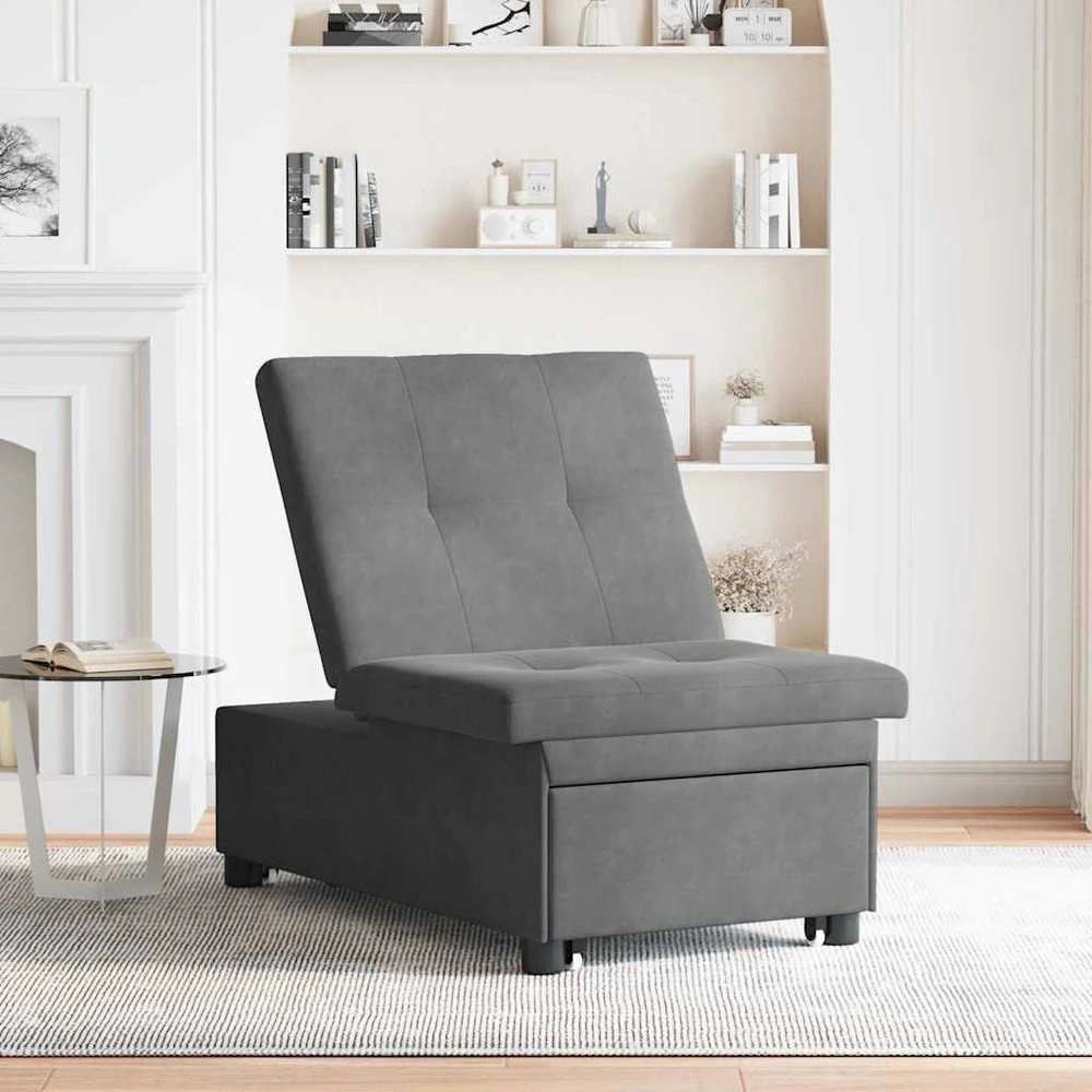 Ištraukiama sofa-lova Tamsiai pilka 194 x 67 x 82 cm