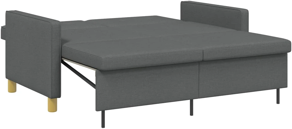 Ištraukiama sofa-lova Tamsiai pilka Audinys