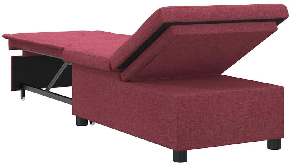Ištraukiama sofa-lova Vyno raudona 194 x 50 x 82 cm audinys