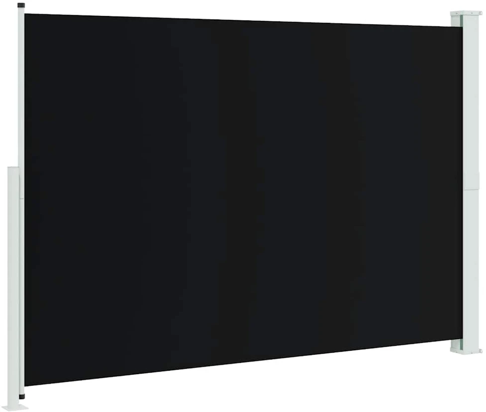 Ištraukiama šoninė kiemo pertvara, juodos spalvos, 200x300cm