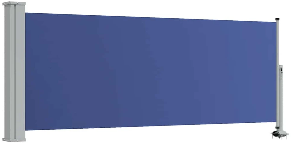 Ištraukiama šoninė kiemo pertvara, mėlynos spalvos, 100x300cm