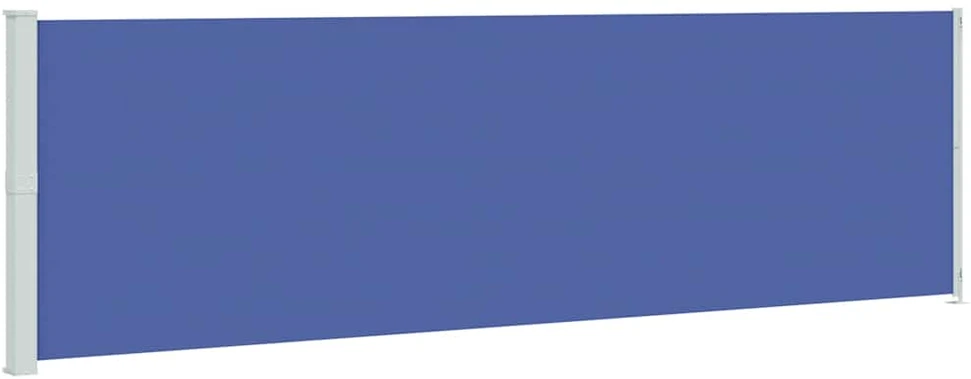 Ištraukiama šoninė kiemo pertvara, mėlynos spalvos, 180x600cm