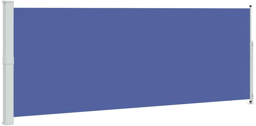 Ištraukiama šoninė kiemo pertvara, mėlynos spalvos, 180x500cm
