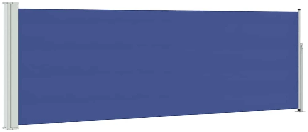 Ištraukiama šoninė kiemo pertvara, mėlynos spalvos, 100x300cm