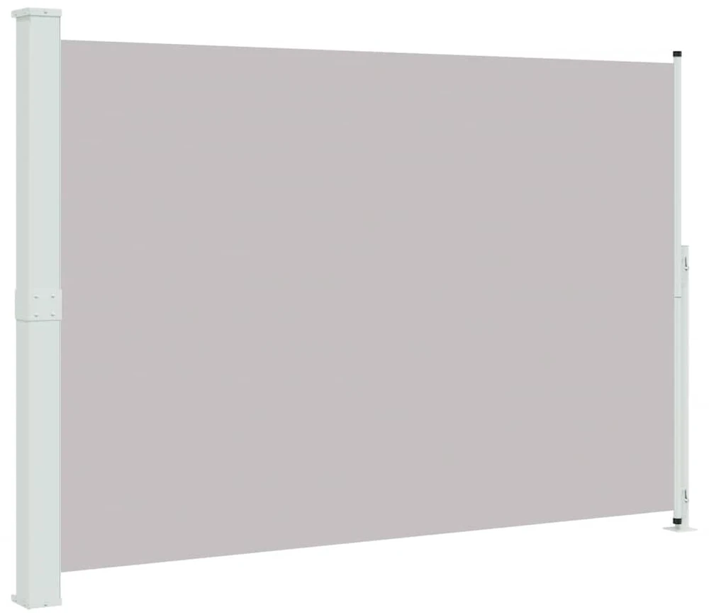 Ištraukiama šoninė kiemo pertvara, pilkos spalvos, 200x300cm