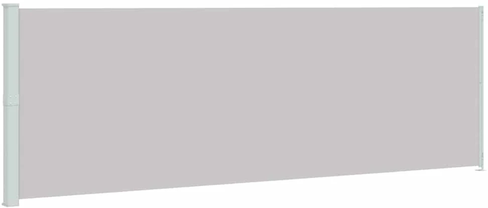 Ištraukiama šoninė kiemo pertvara, pilkos spalvos, 200x600cm