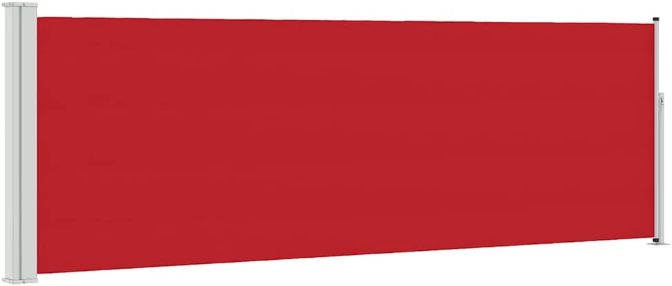 Ištraukiama šoninė kiemo pertvara, raudonos spalvos, 100x300cm