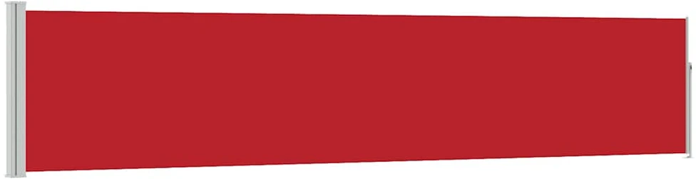 Ištraukiama šoninė kiemo pertvara, raudonos spalvos, 100x500cm