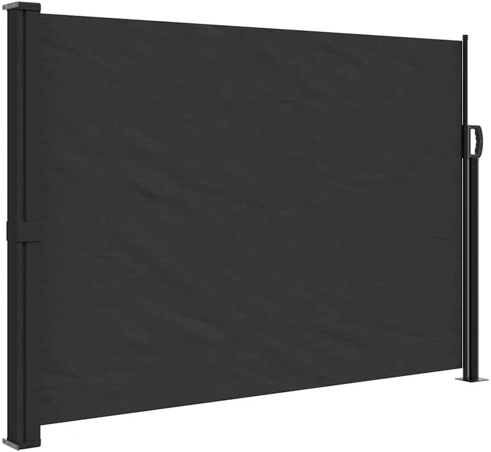 Ištraukiama šoninė markizė, juodos spalvos, 140x300cm
