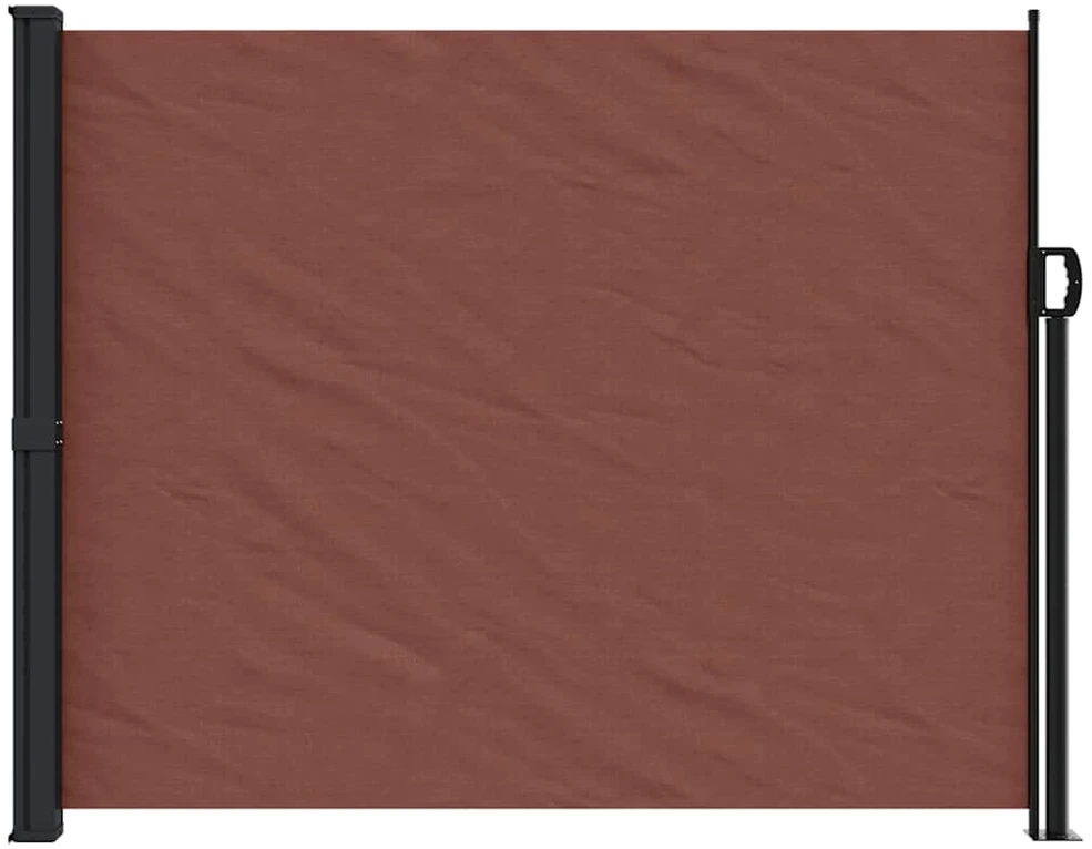 Ištraukiama šoninė markizė, rudos spalvos, 160x500cm