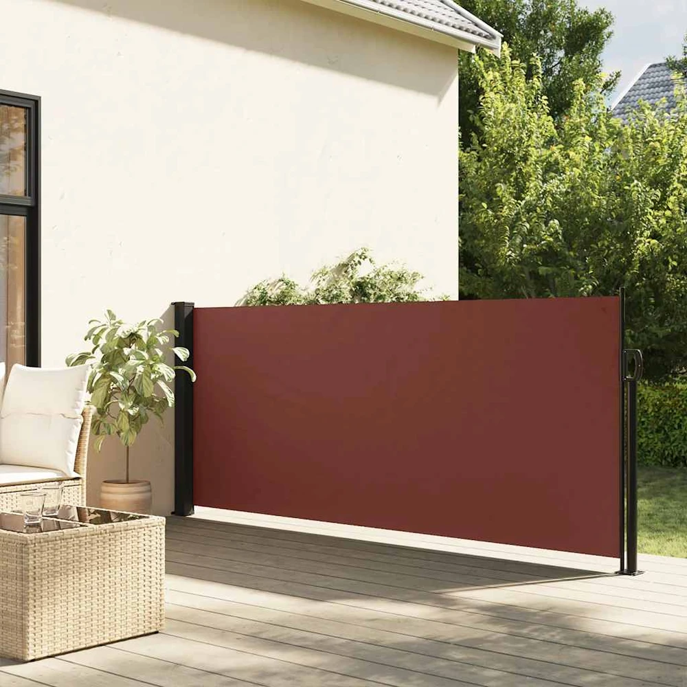 Ištraukiama šoninė markizė, rudos spalvos, 100x300cm