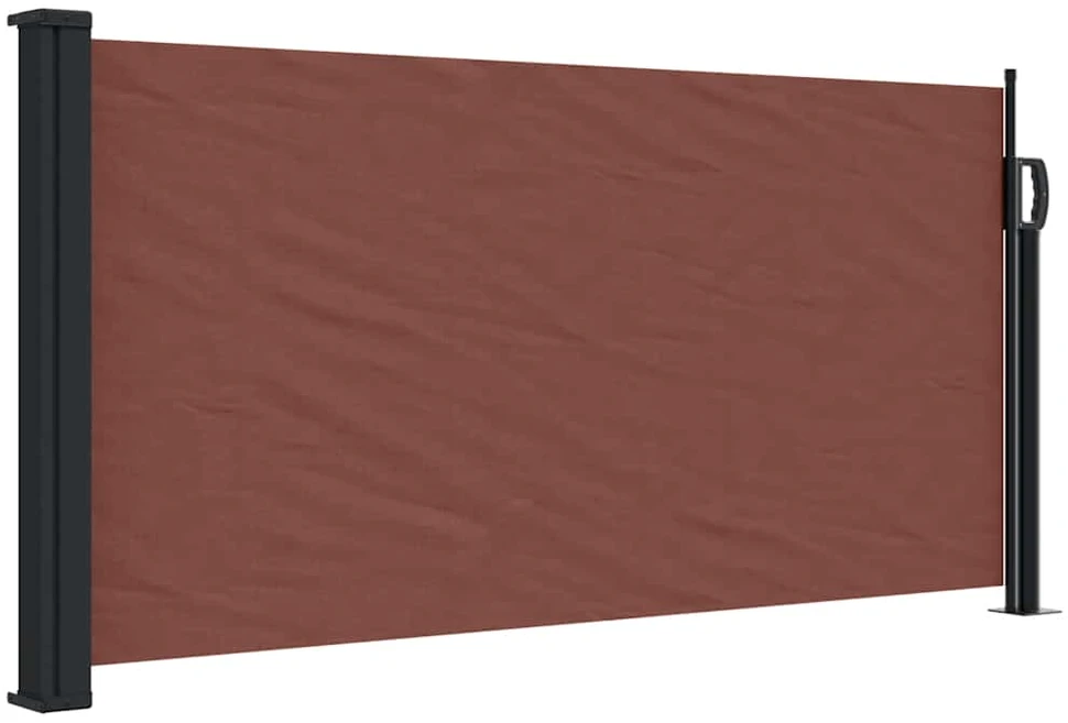 Ištraukiama šoninė markizė, rudos spalvos, 100x500cm