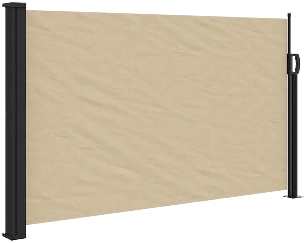 Ištraukiama šoninė markizė, smėlio spalvos, 120x500cm