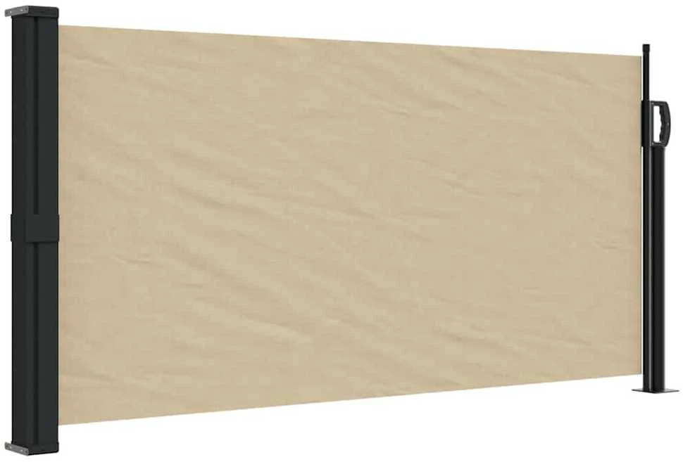 Ištraukiama šoninė markizė, smėlio spalvos, 100x500cm