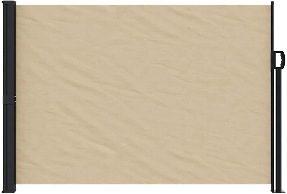 Ištraukiama šoninė markizė, smėlio spalvos, 140x500cm