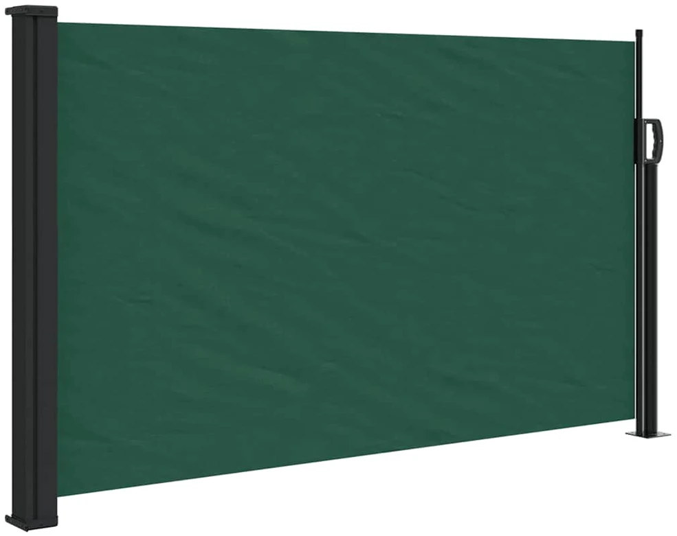 Ištraukiama šoninė markizė, tamsiai žalios spalvos, 120x500cm