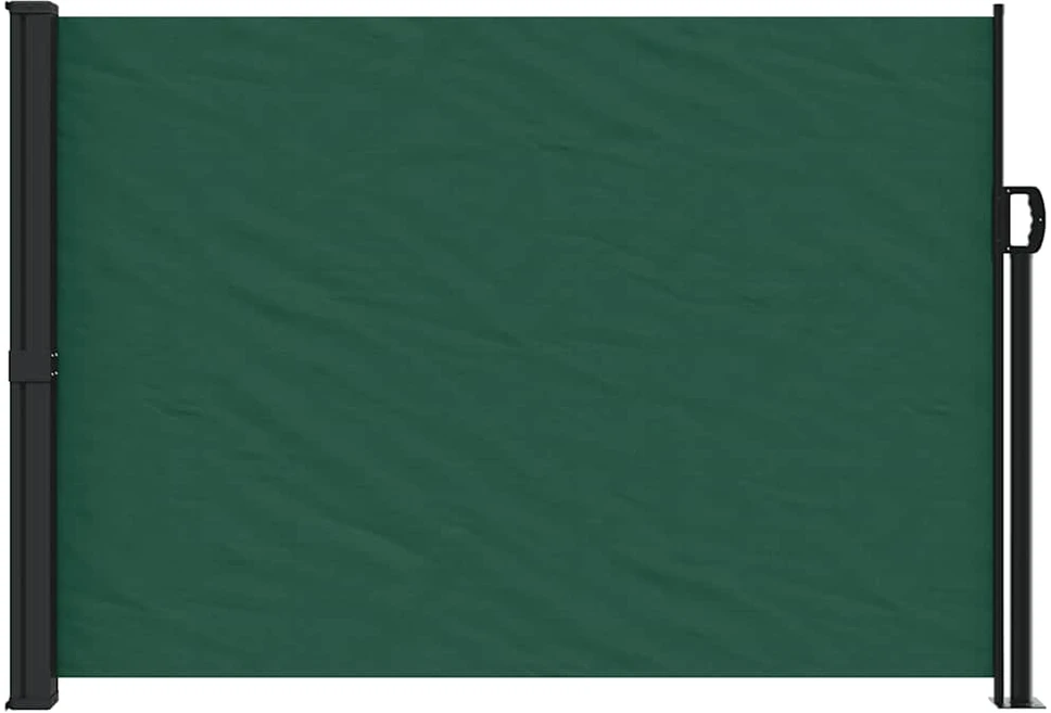Ištraukiama šoninė markizė, tamsiai žalios spalvos, 140x500cm