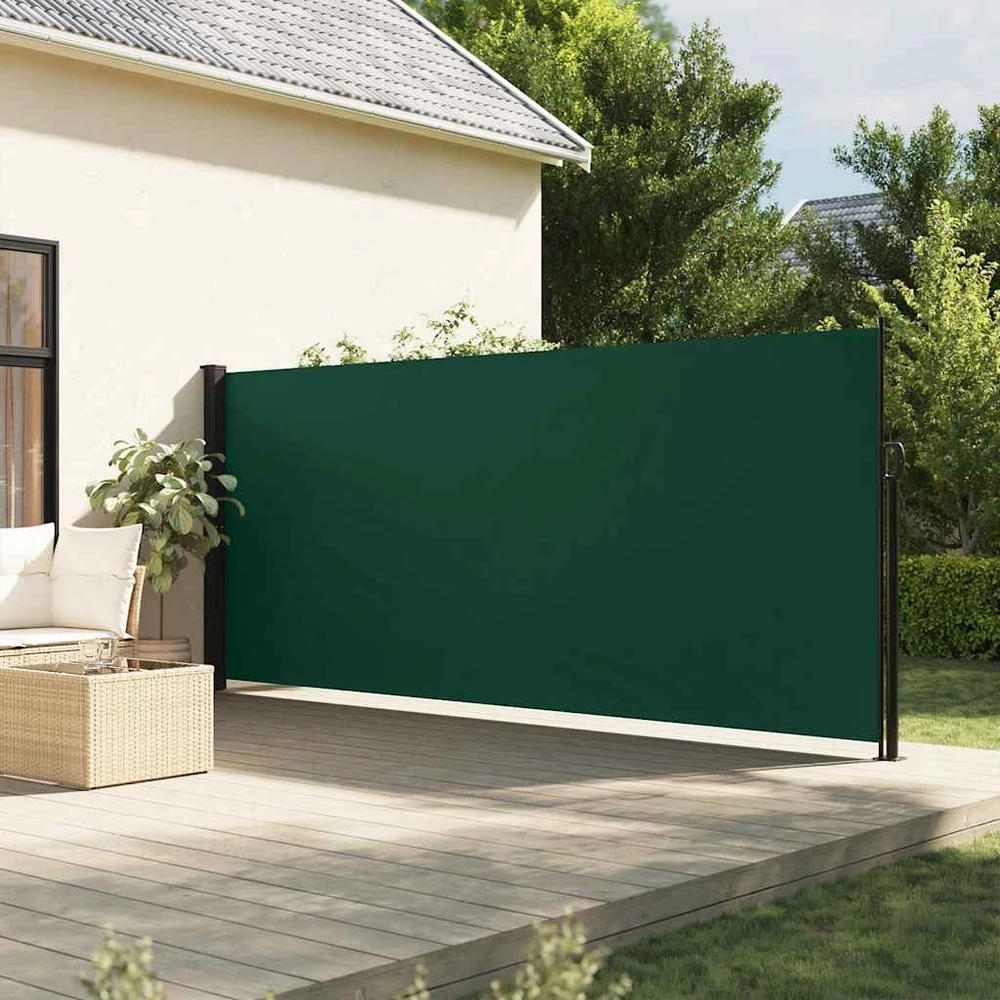 Ištraukiama šoninė markizė, tamsiai žalios spalvos, 180x600cm