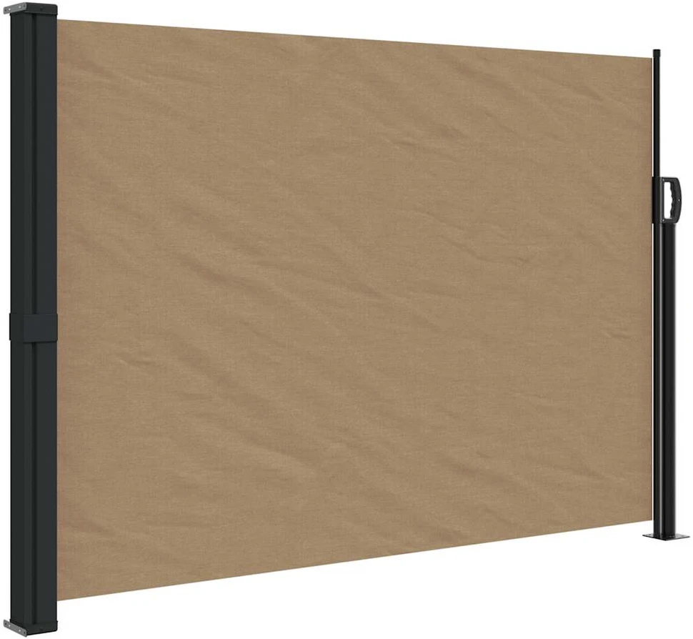 Ištraukiama šoninė markizė, taupe spalvos, 140x500cm