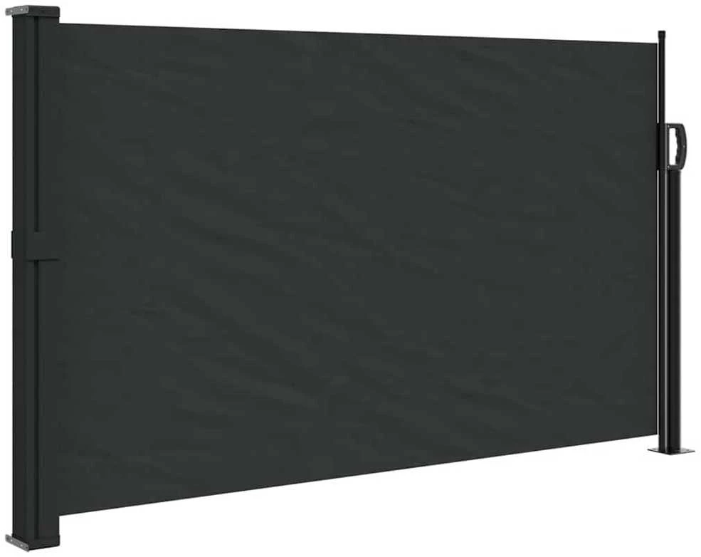 Ištraukiama šoninė pertvara, juodos spalvos, 120x600cm