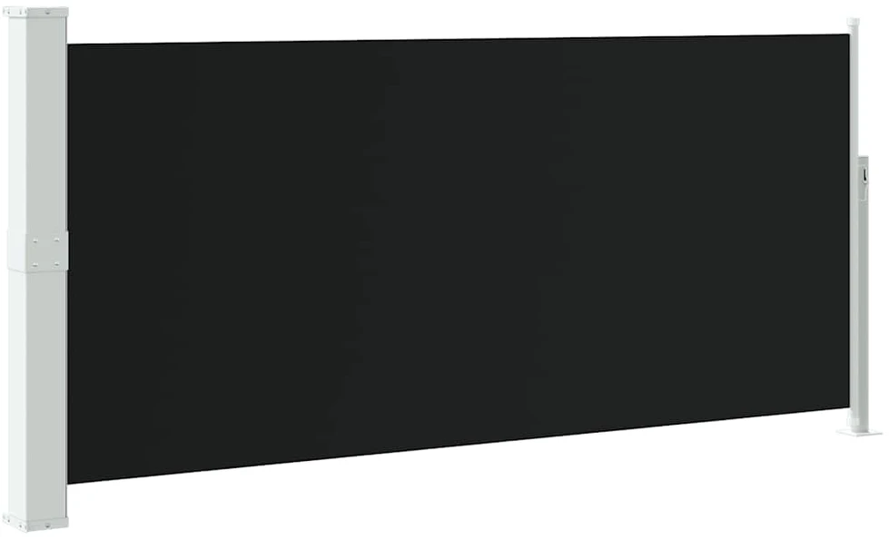 Ištraukiama šoninė pertvara, juodos spalvos, 140x300cm
