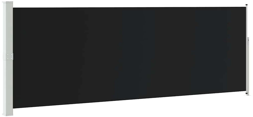 Ištraukiama šoninė pertvara, juodos spalvos, 160x500cm