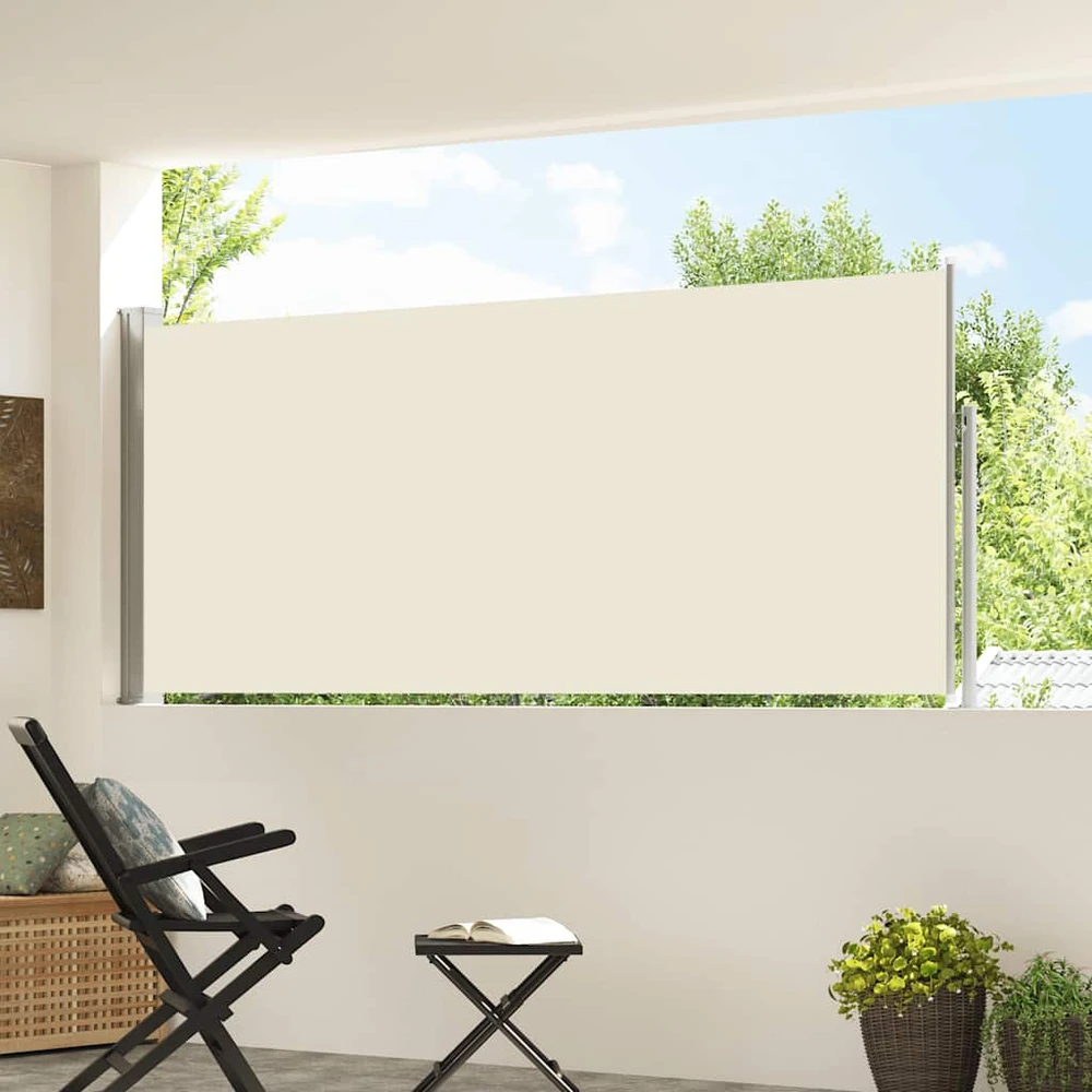 Ištraukiama šoninė pertvara, kreminės spalvos, 120x300cm