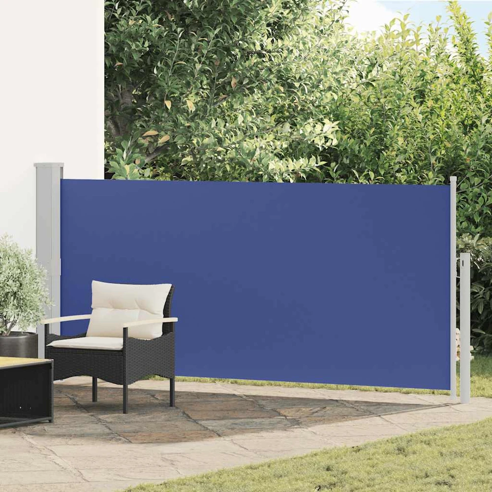 Ištraukiama šoninė pertvara, mėlyna, 140x300cm