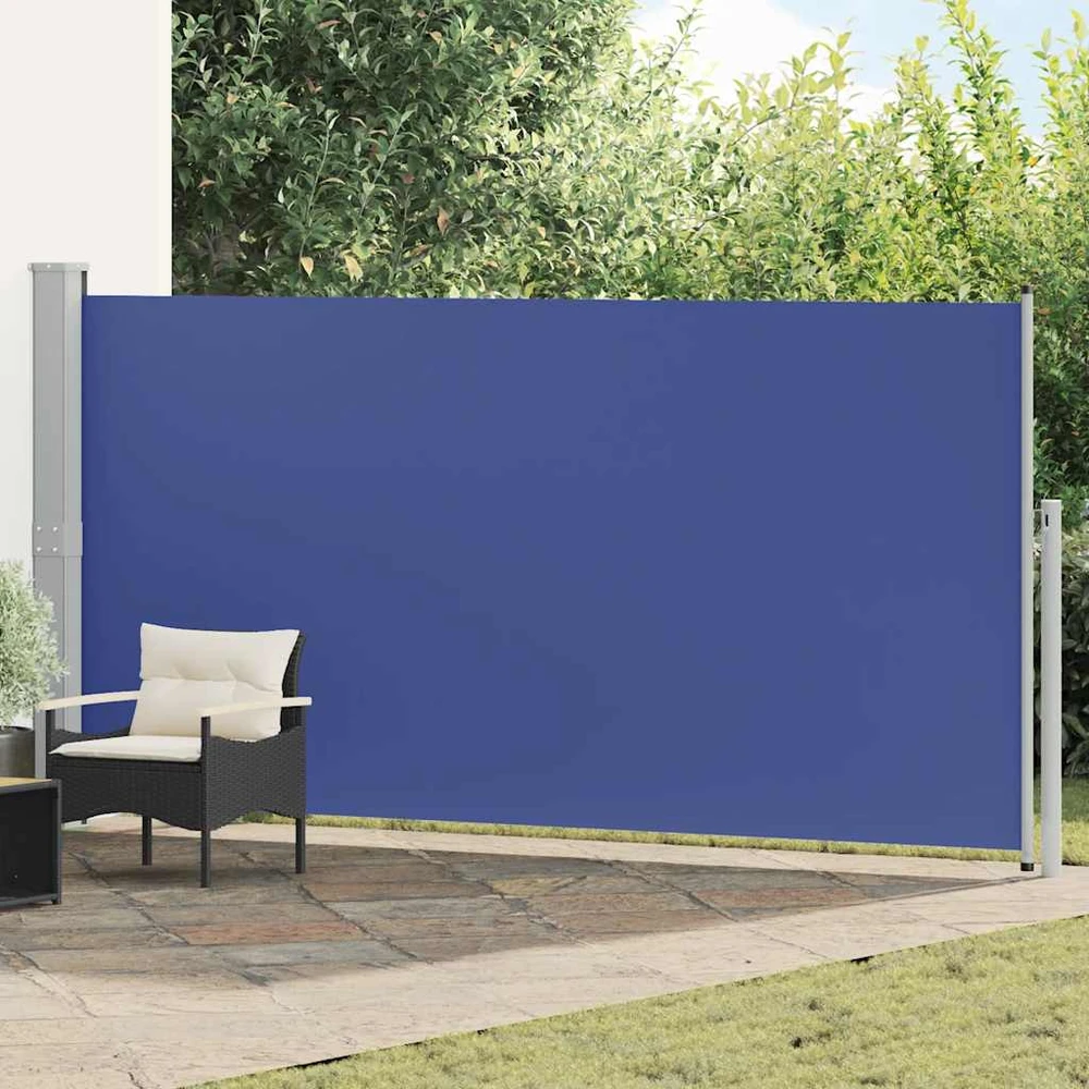 Ištraukiama šoninė pertvara, mėlyna, 160x500cm