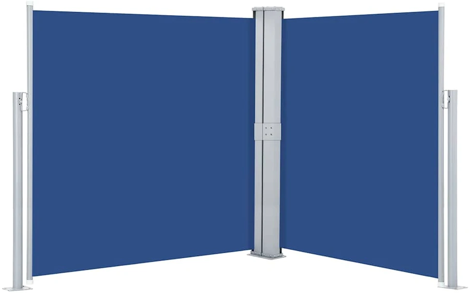Ištraukiama šoninė pertvara, mėlynos spalvos, 140x600cm