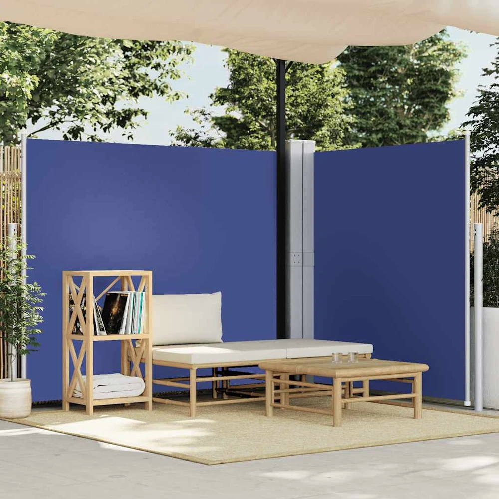Ištraukiama šoninė pertvara, mėlynos spalvos, 160x600cm