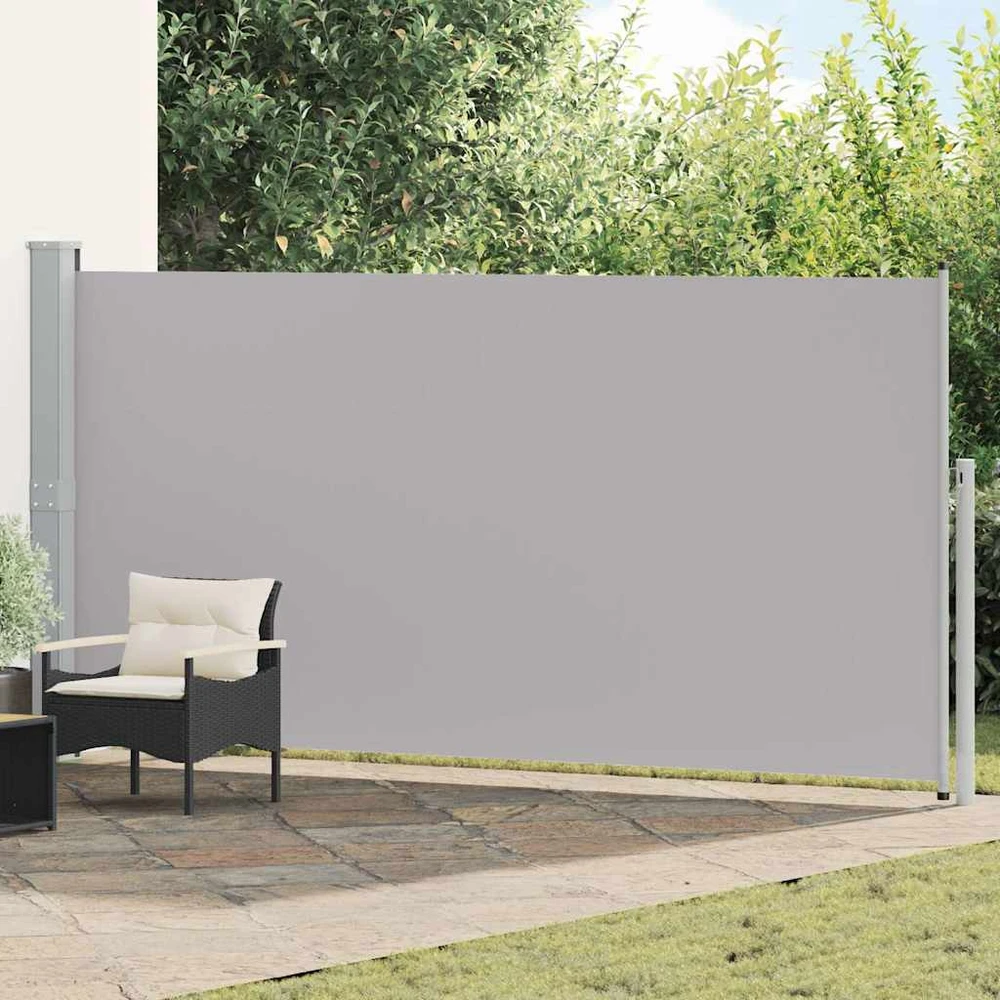 Ištraukiama šoninė pertvara, pilkos spalvos, 160x500cm