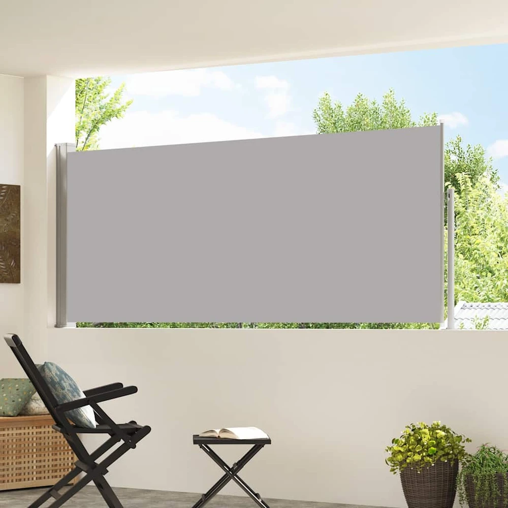 Ištraukiama šoninė pertvara, pilkos spalvos, 120x300cm